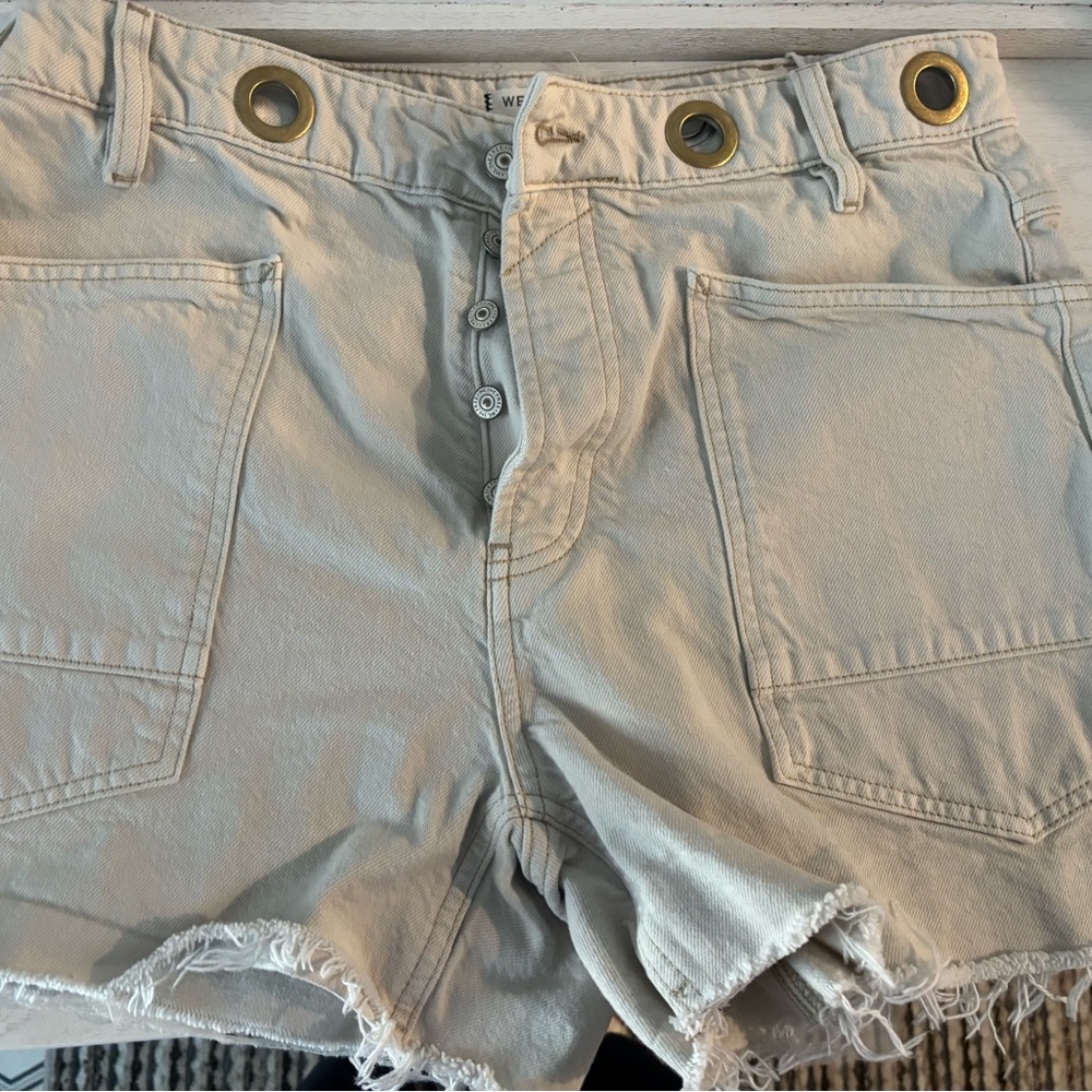 Free People Cream Shorts